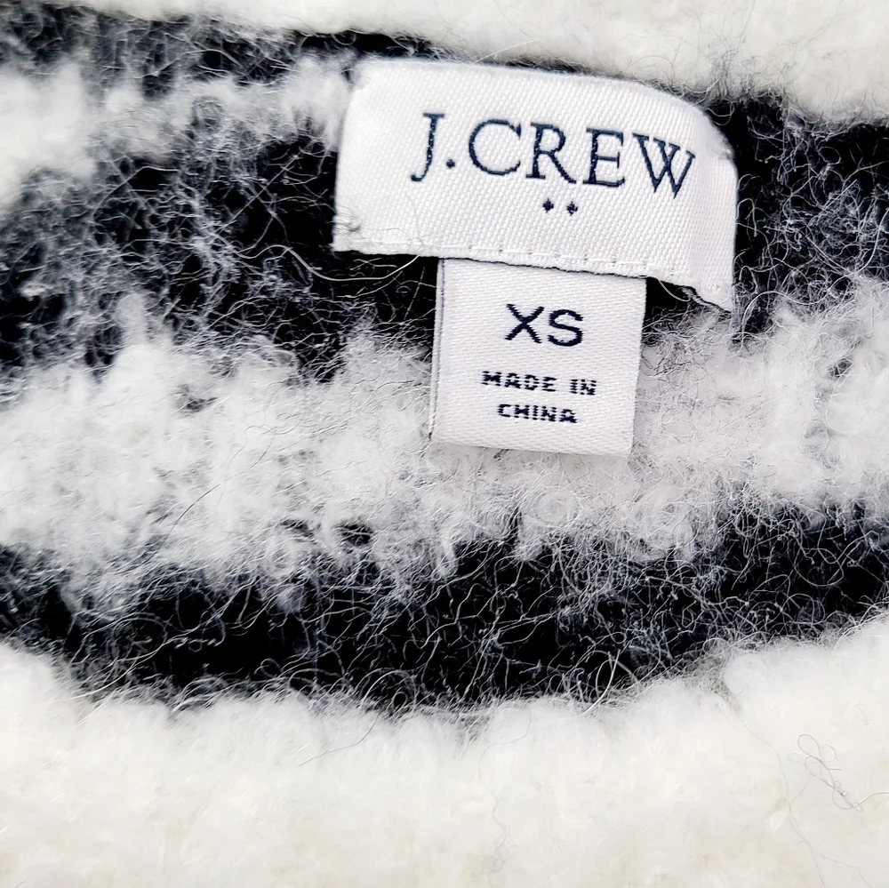 J. CREW Zebra Stripe Sweater
